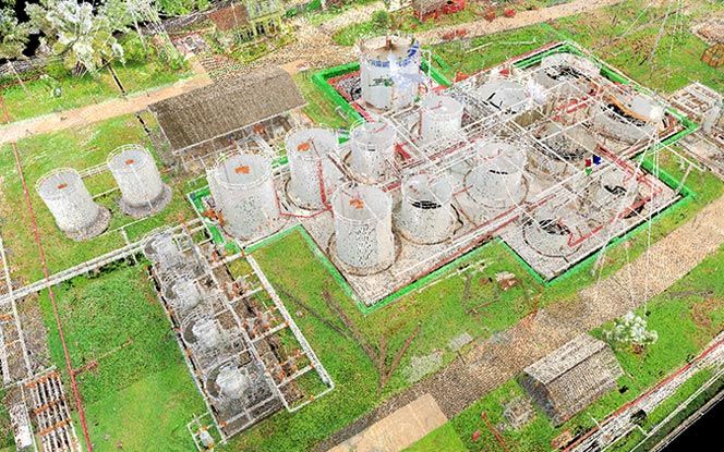 Point cloud modeling — scanned site data